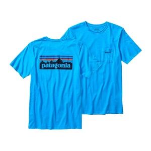 Patagonia Mens Logo Cotton a pocket T-shirt